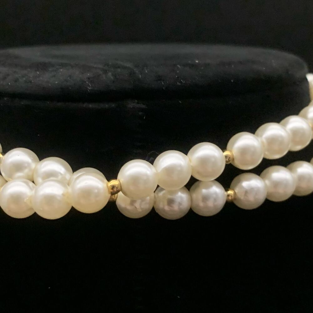 Vintage Faux Pearl Chandelier Statement Necklace - Picture 6 of 16